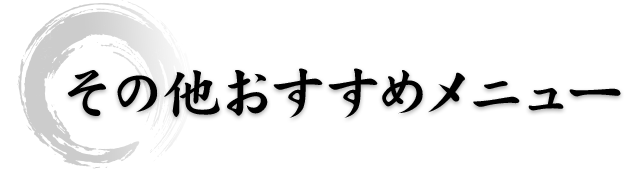 その他おすすめメニュー